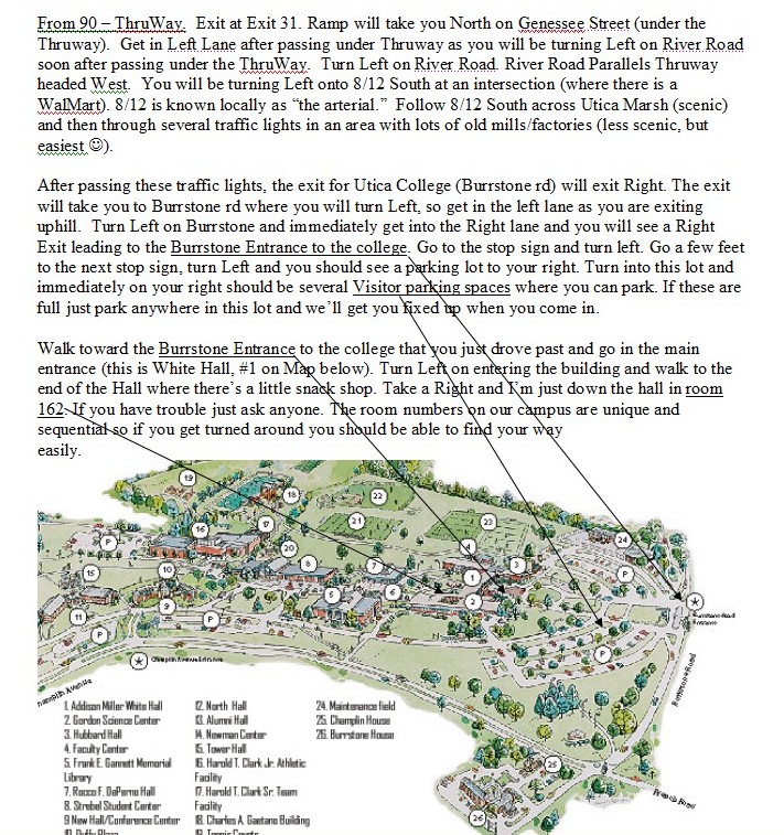 Gordon Science Center Directions Map