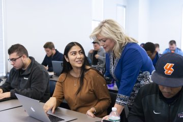 Leslie Corbo and student 0153